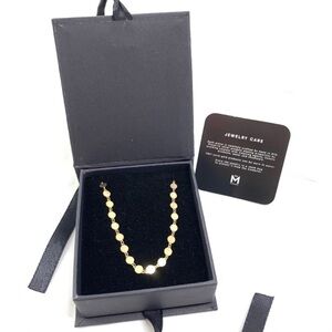 The M Jewelers Italian Gilded Sterling Silver Coin Necklace in Presentation Box